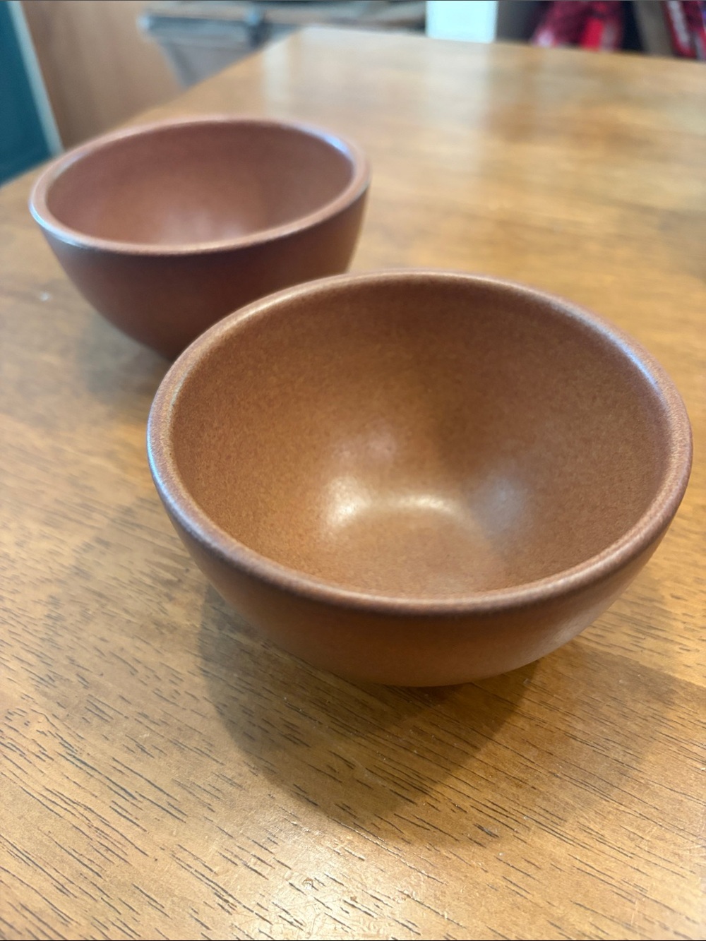 Heath Ceramics set of 2 redwood plaza dessert bowls